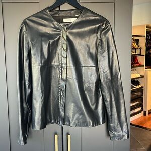 Stunning Barneys New York Leather Shirt Jacket – Made in Italy